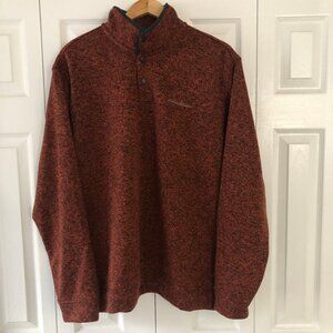 Eddie Bauer Mens XXL Convector Sweater Knit Pullover Fleece - Deep Mahogany